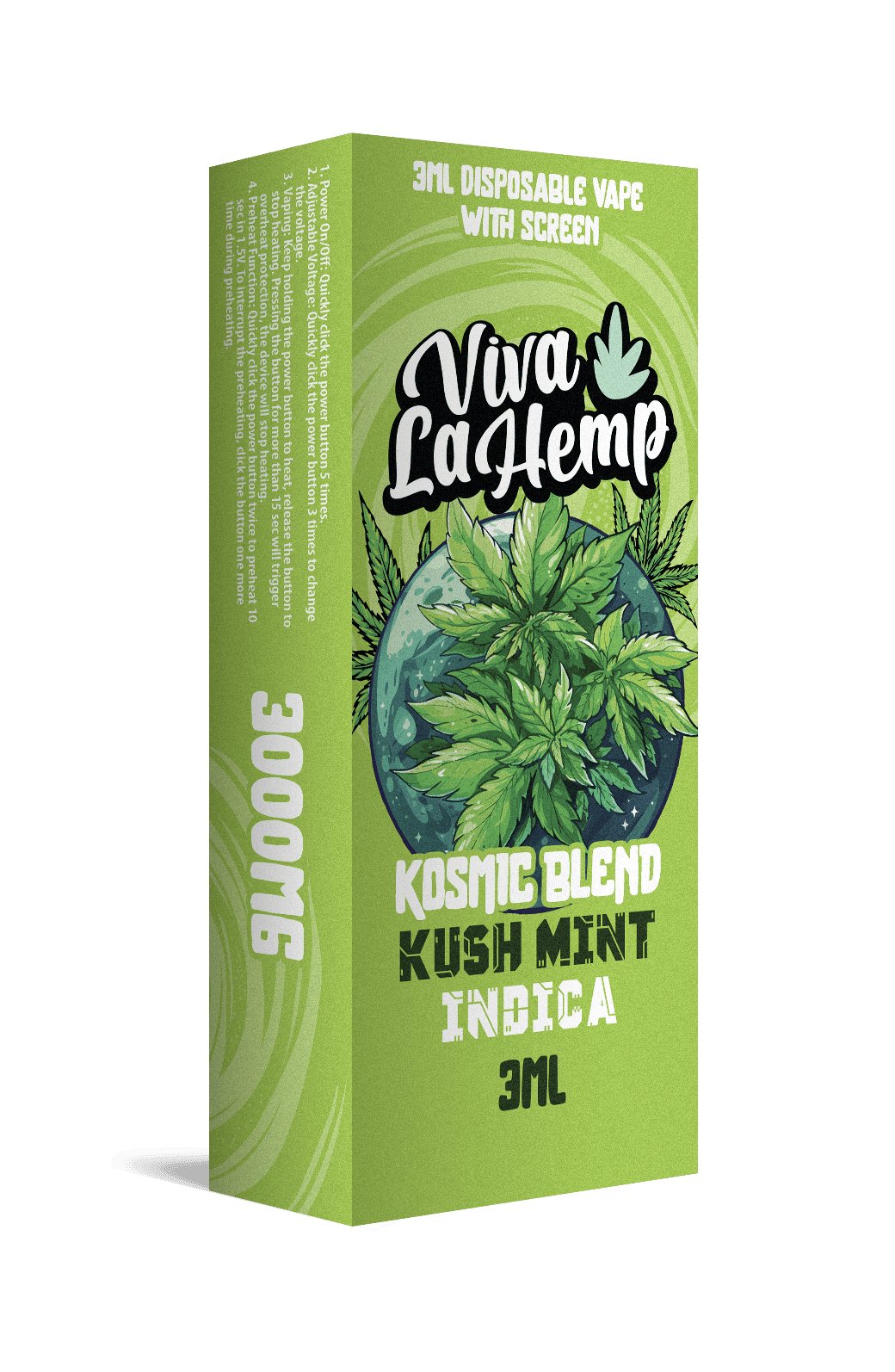Kush Mint - Viva La Hemp Kosmic Blend Disposable 3G