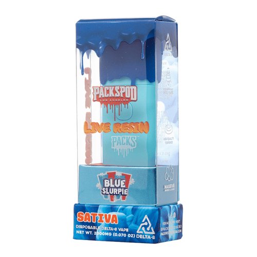 Blue Slurpie - Packspod Delta-8 Live Resin Disposable Vape